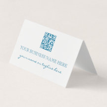 Moderne Elegante Turquoise Aqua QR Code Profession