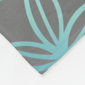 Moderne elegante turquoise bladeren fleece deken (Hoek)