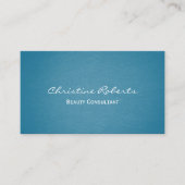 Moderne Elegante Turquoise Blauwgroen Schoonheidst Visitekaartje (Voorkant)