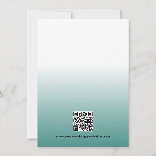 Moderne Elegante Turquoise Eenvoudige Kalligrafie  Save The Date (Achterkant)