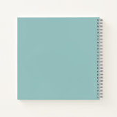 Moderne Elegante Turquoise Mintgroene Bruiloft Fee Notitieboek (Achterkant)
