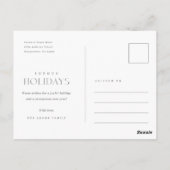 Moderne elegante twee foto kerstvakantie briefkaart (Achterkant)