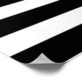 Moderne elegante twee zwanen op zwarte en witte st poster (Hoek)