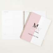 Moderne Elegante Tweekleurige Monogramme Initialen Planner (Display)