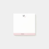 Moderne Elegante Tweetonige Monogram Post-it® Notes (Voorkant)
