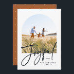 Moderne elegante typografie 1 foto Kerstmis<br><div class="desc">Moderne,  elegante trendy-typografie terracotta roeitjes voor kerstmis 1 foto-typografie</div>