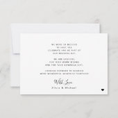 Moderne elegante typografie 3 foto-collage bruilof bedankkaart (Achterkant)