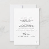 Moderne elegante typografie 4 foto-collage bruilof bedankkaart (Achterkant)