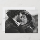 Moderne elegante typografie | 4 Foto Sla de datum  Kaart (Achterkant)