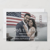 Moderne Elegante Typografie Aangepaste Foto Bruilo Save The Date (Voorkant)