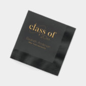 Moderne Elegante Typografie Afstudeerfeest Folie Servetten (Links)