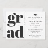 Moderne Elegante Typografie Afstuderen Kaart (Voorkant)