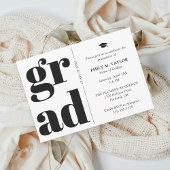 Moderne Elegante Typografie Afstuderen Kaart