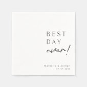 Moderne & Elegante Typografie Beste Dag Ooit Bruil Servet (Voorkant)