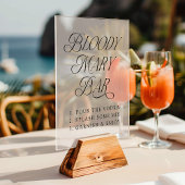 Moderne elegante typografie Bloody Mary Bar Acryl Bord
