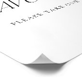 Moderne Elegante Typografie Bruiloft Favorieten Te Poster (Hoek)