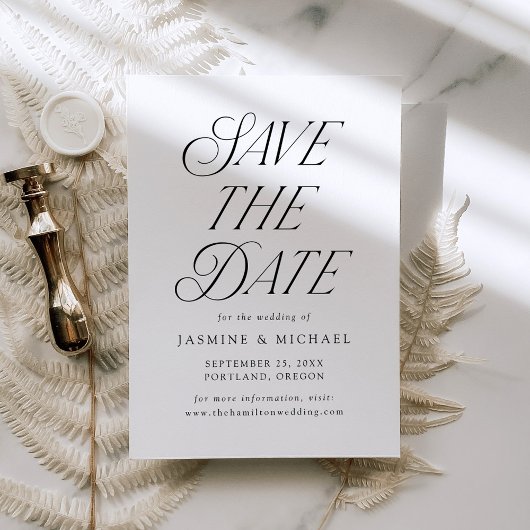 Moderne Elegante Typografie Bruiloft Save The Date