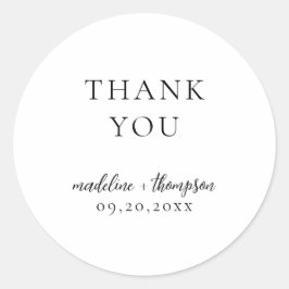 Moderne Elegante Typografie Calligrafie Bruiloft Ronde Sticker