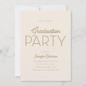 Moderne elegante typografie foto afstudeerfeest kaart (Voorkant)