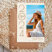 Moderne elegante typografie foto afstudeerfeest kaart