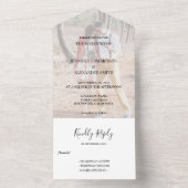 Moderne elegante typografie foto all in one uitnodiging (Binnen)