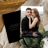Moderne Elegante Typografie Foto Bruiloft Save The Date