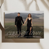 Moderne elegante typografie foto bruiloft save the date