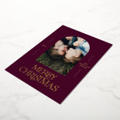 Moderne, elegante typografie, foto-kerstmis folie feestdagenkaart (Gedraaid)