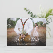 Moderne elegante typografie foto Opslaan Datum Kaart (Staand voorkant)