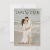 Moderne Elegante Typografie Foto Save The Date (Voorkant)