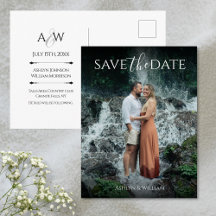 Moderne Elegante Typografie Foto Save the Date