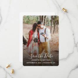 Moderne elegante typografie foto Save the Date kaa