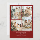 Moderne Elegante Typografie Foto Vrolijk Kerstmis Feestdagenkaart (Achterkant)