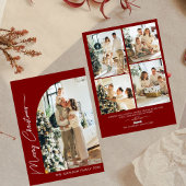 Moderne Elegante Typografie Foto Vrolijk Kerstmis Feestdagenkaart