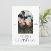 Moderne elegante typografie groen 1 foto Kerstmis (Staand voorkant)