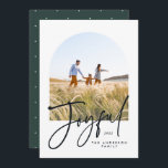 Moderne elegante typografie groen vrolijk kerstfee<br><div class="desc">Moderne,  elegante trendy typografie groen joyful kerstfototypografie</div>