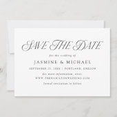 Moderne Elegante Typografie Huwelijk Save The Date (Voorkant)
