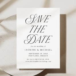 Moderne Elegante Typografie Huwelijk Save The Date