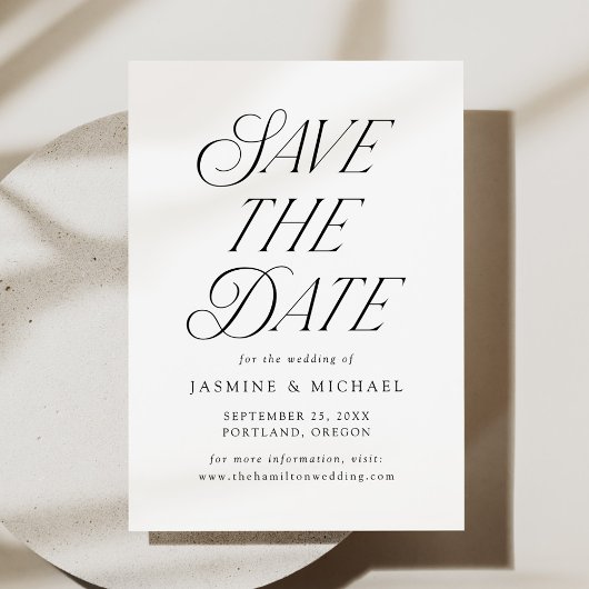 Moderne Elegante Typografie Huwelijk Save The Date