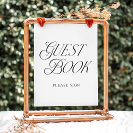 Moderne Elegante Typografie Huwelijksgastenboek Bo Poster