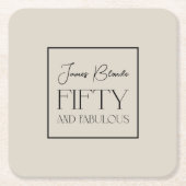 Moderne, elegante typografie-Mannen, sluw & verblu Kartonnen Onderzetters (Voorkant)