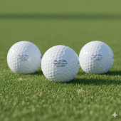 Moderne elegante typografie Mr. & Mrs. Wedding Fav Golfballen