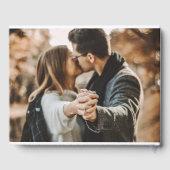 Moderne Elegante Typografie Namen Foto Bruiloft Gastenboek (Achterkant)