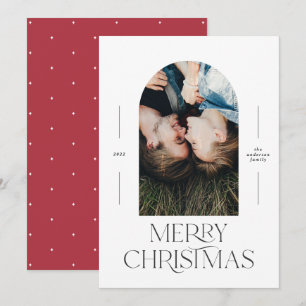 Moderne elegante typografie rood 1 foto Kerstmis