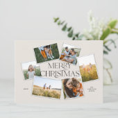 Moderne elegante typografie rood vrolijk kerstfees (Staand voorkant)