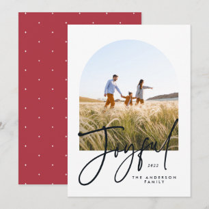 Moderne elegante typografie rood vrolijk kerstfees