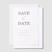 Moderne elegante typografie Save the Date Overlay Vellum Uitnodigingen (Offset)