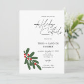 Moderne elegante typografie vakantie cocktails kaart (Staand voorkant)