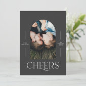 Moderne elegante typografie zwart 1 foto Kerstmis (Staand voorkant)