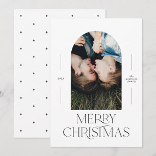 Moderne elegante typografie zwart-wit kerstmis